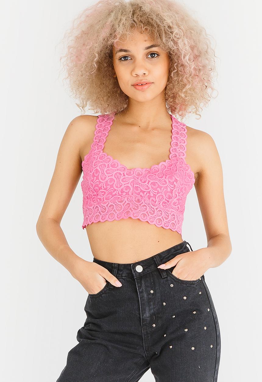 c(inch) - Lace Bralette Pale Pink