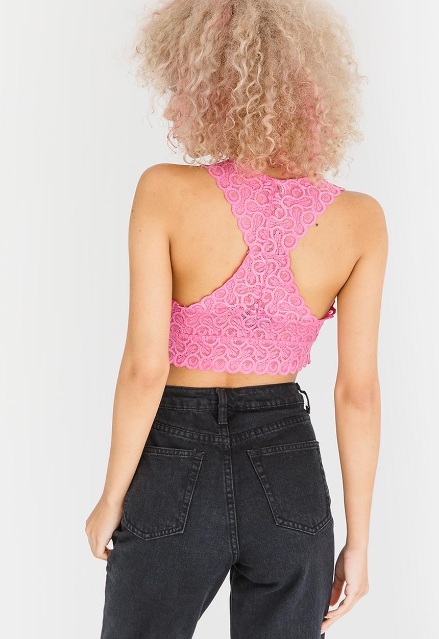 c(inch) - Lace Bralette Pale Pink