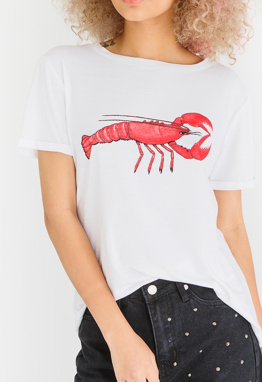 c(inch) - Lobster Print Tee White