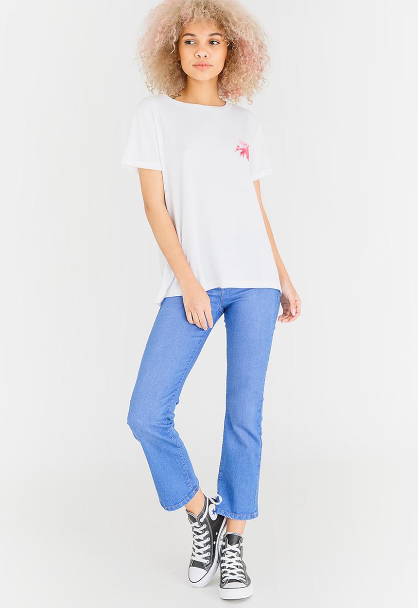 c(inch) - Flamingo Print Tee White