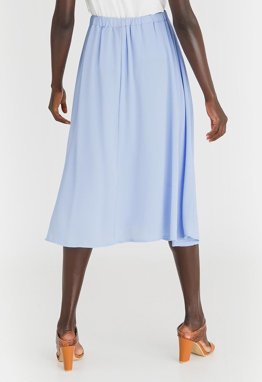 edit - Midi Flared Skirt Pale Blue