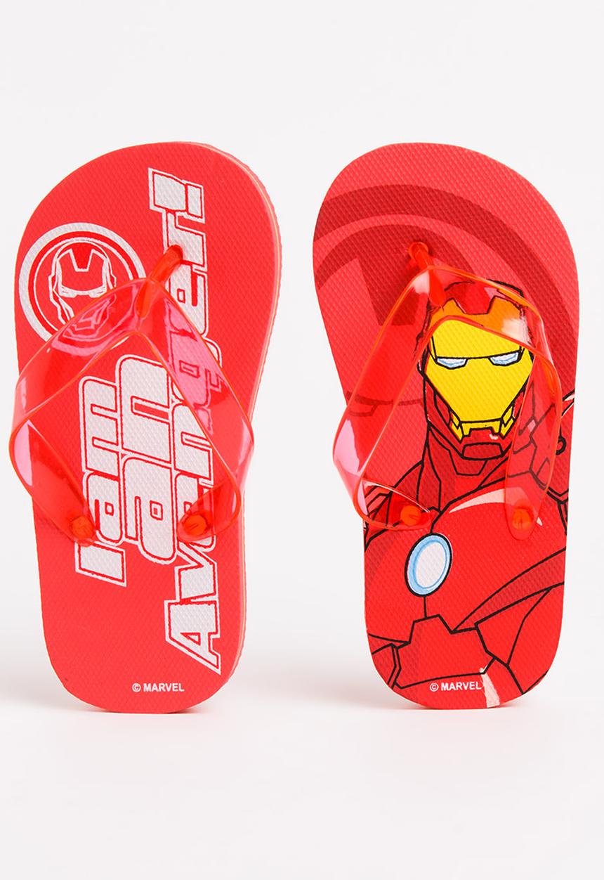 Character Fashion - The Avengers Flip Flops Red