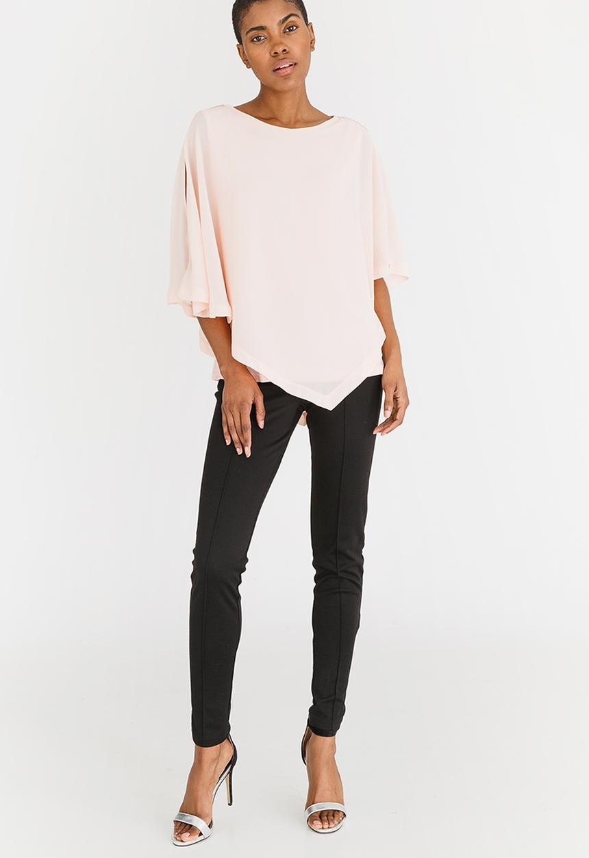 cath.nic - Cold Shoulder Woven Blouse Peach