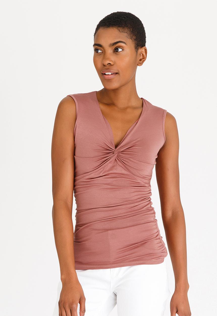 edit - Sleeveless Fitted Top Pale Pink