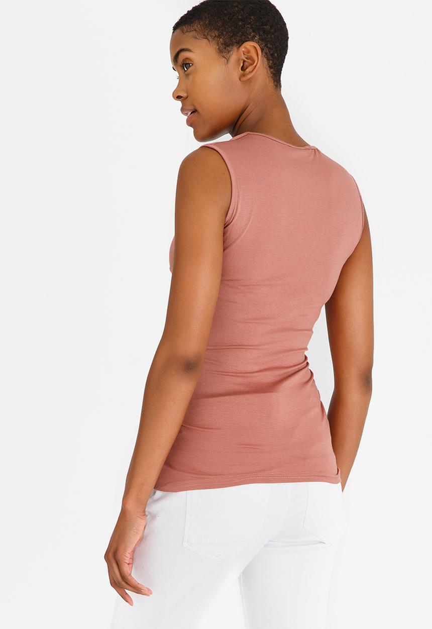 edit - Sleeveless Fitted Top Pale Pink