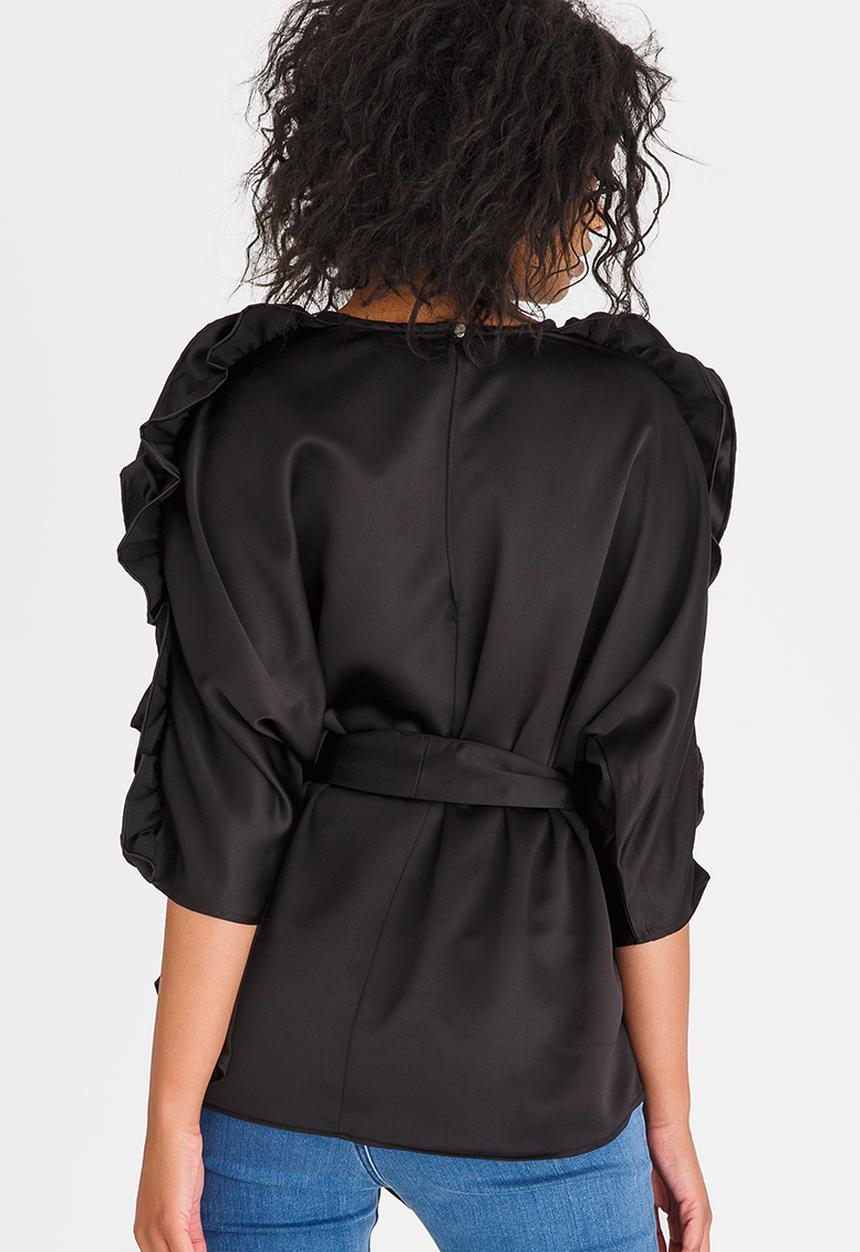 STYLE REPUBLIC - Frill Detail Blouse Black