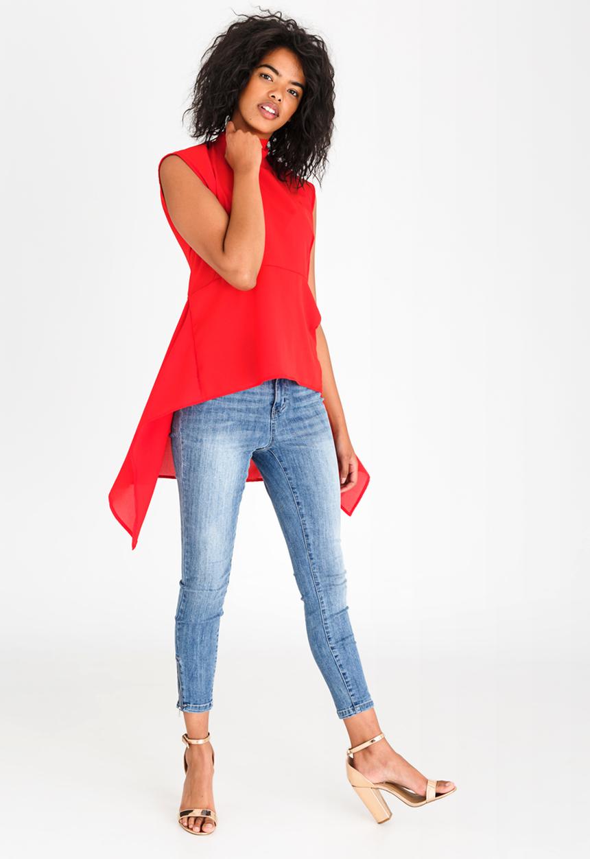STYLE REPUBLIC - High Neck Blouse Red