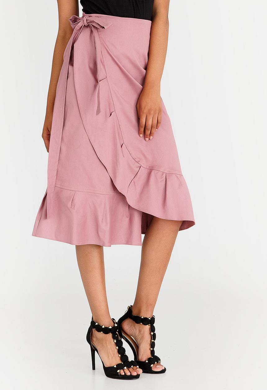 STYLE REPUBLIC - Wrap Midi Skirt Pale Pink