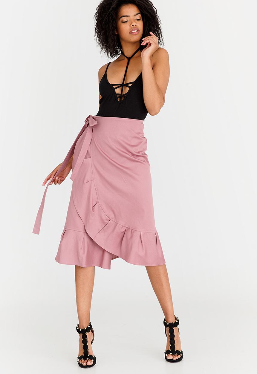 STYLE REPUBLIC - Wrap Midi Skirt Pale Pink