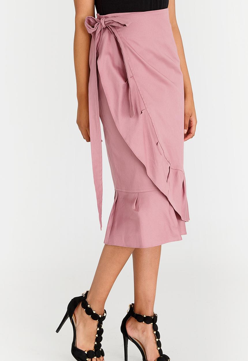 STYLE REPUBLIC - Wrap Midi Skirt Pale Pink