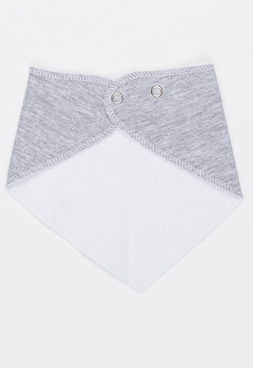 Pickalilly - Printed Crown Bandana Bib Grey