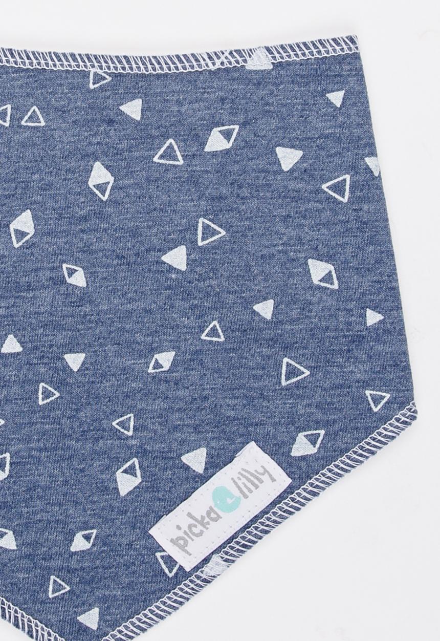 Pickalilly - Printed Bandana Bib Blue
