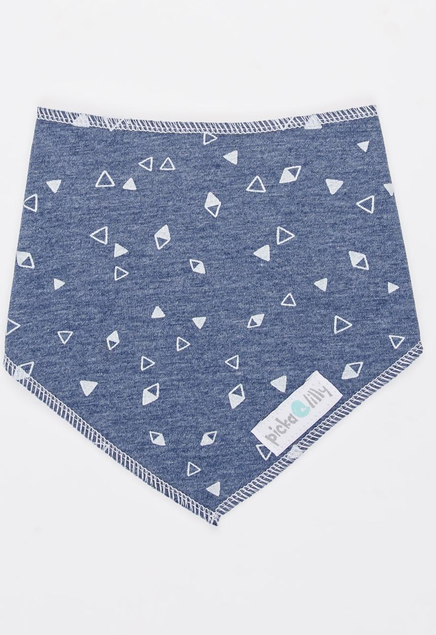 Pickalilly - Printed Bandana Bib Blue