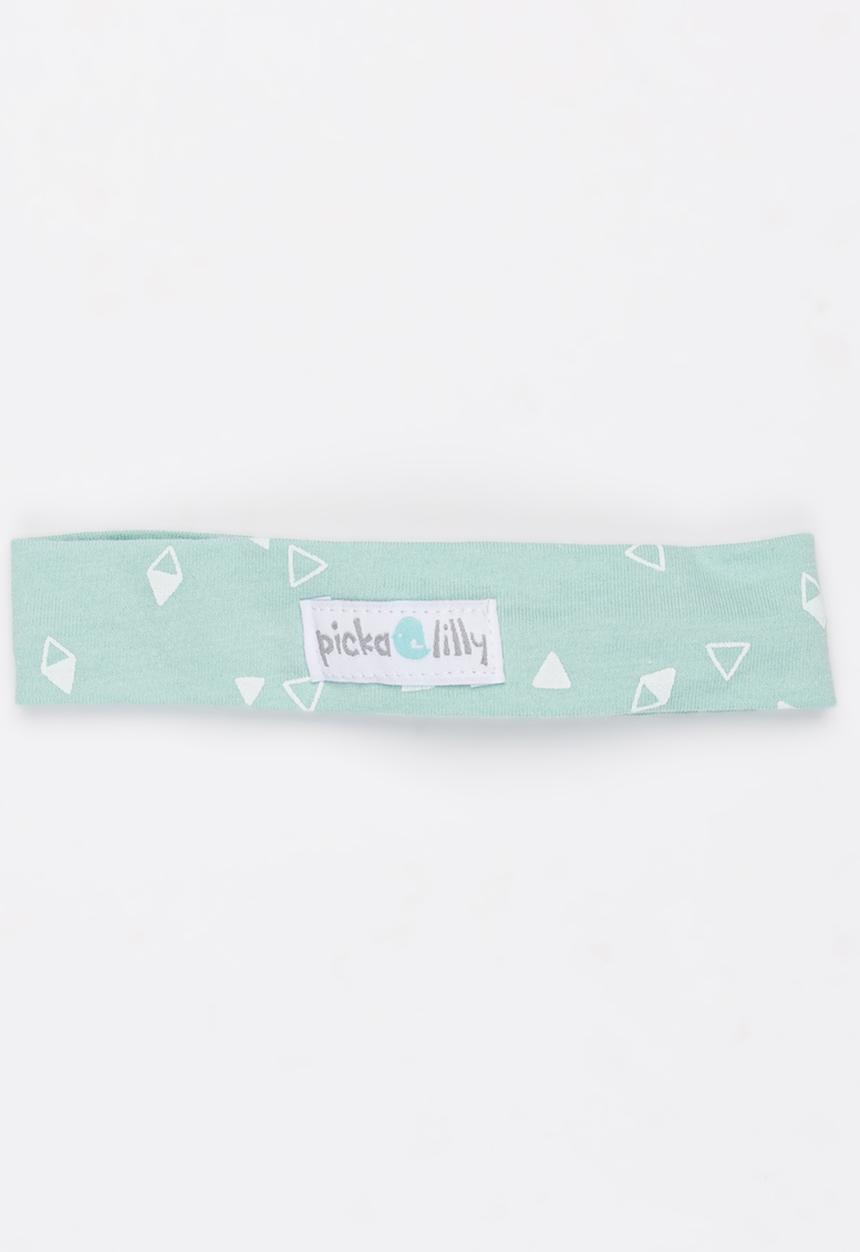 Pickalilly - Girls Printed  Tied Headband Turquoise