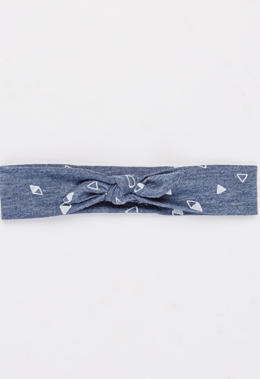 Pickalilly - Girls Printed  Tied Headband Blue