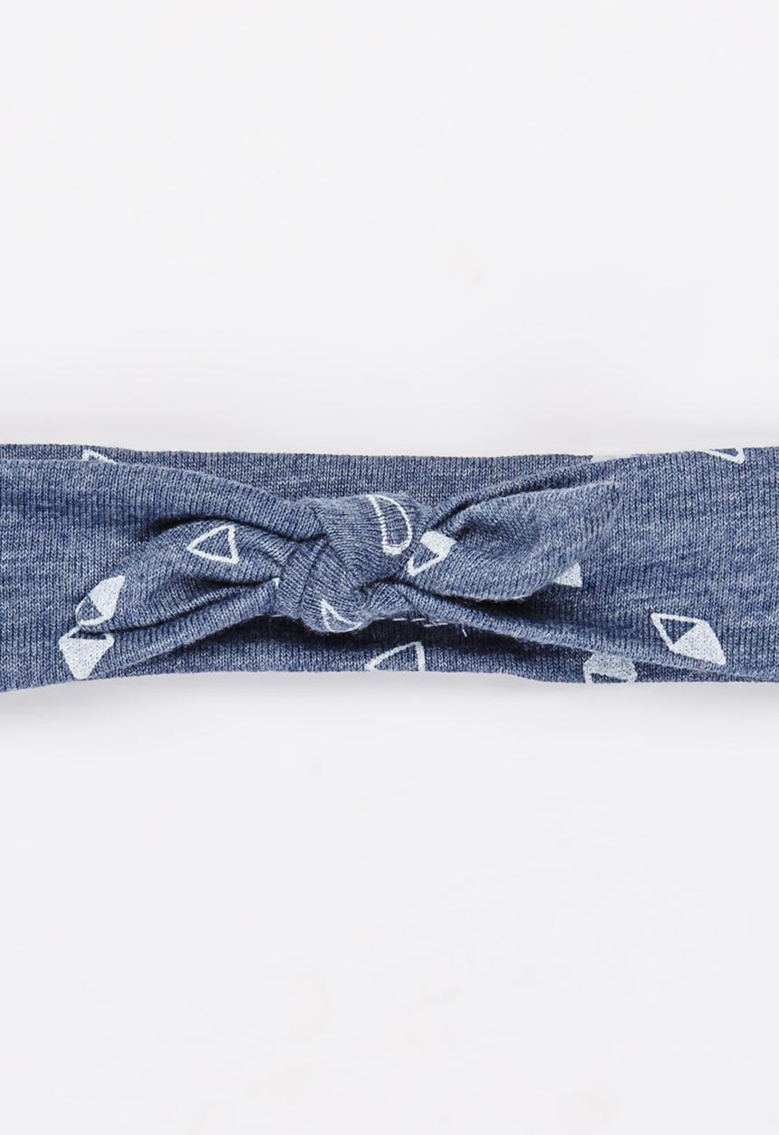 Pickalilly - Girls Printed  Tied Headband Blue