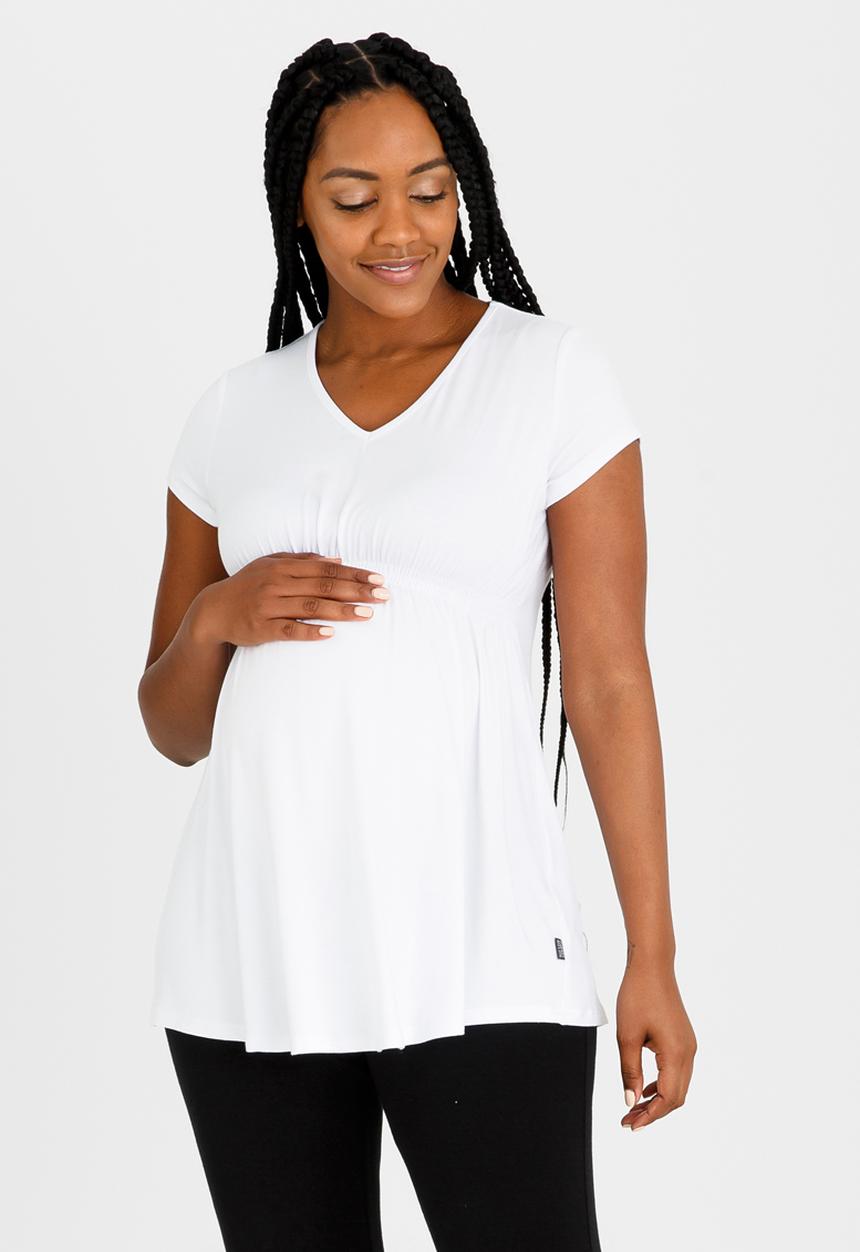Cherry Melon - Basic Underbust Smock Top White