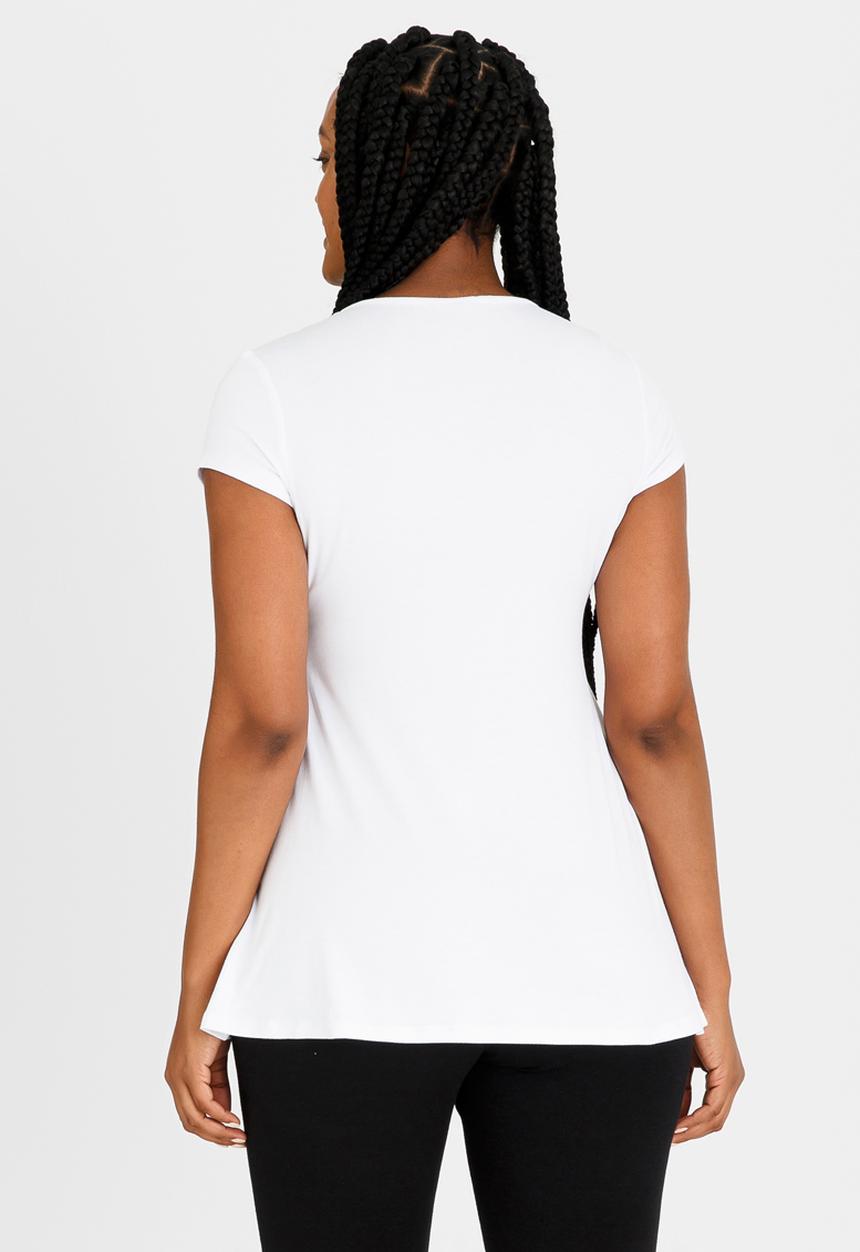 Cherry Melon - Basic Underbust Smock Top White
