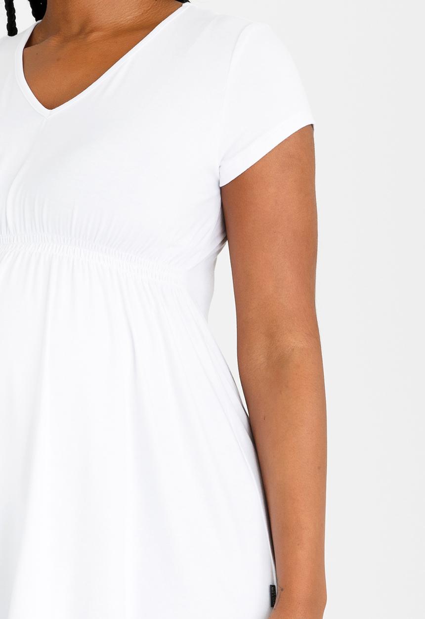 Cherry Melon - Basic Underbust Smock Top White