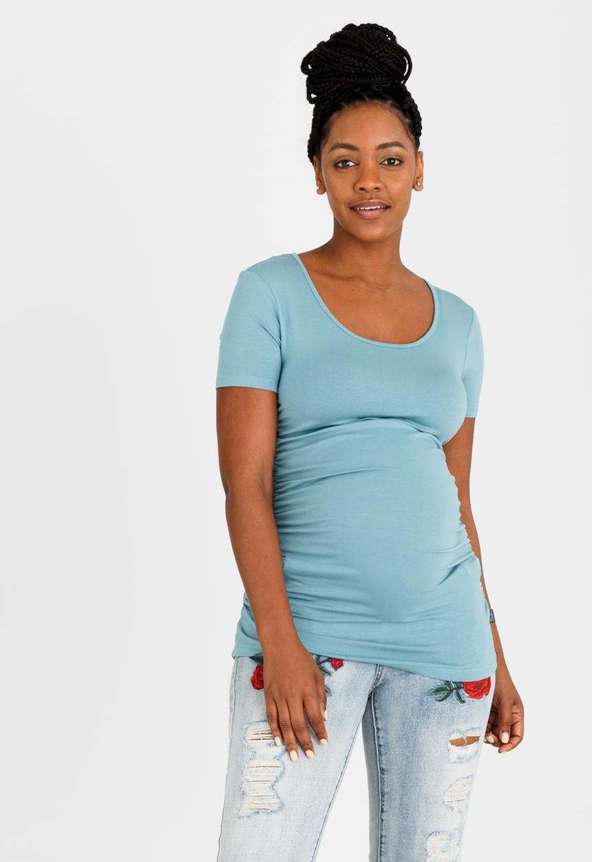 Cherry Melon - Short Sleeve Round Neck Tee Mid Green