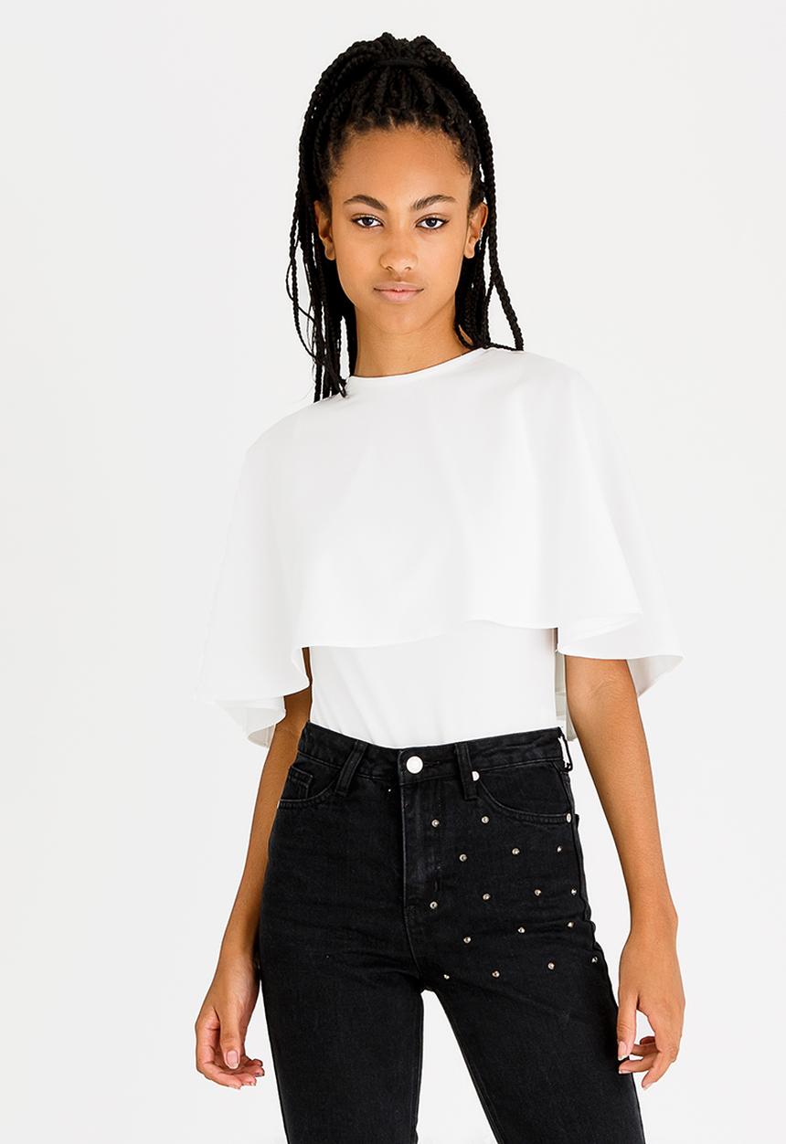 STYLE REPUBLIC - Cape Bodysuit Off White