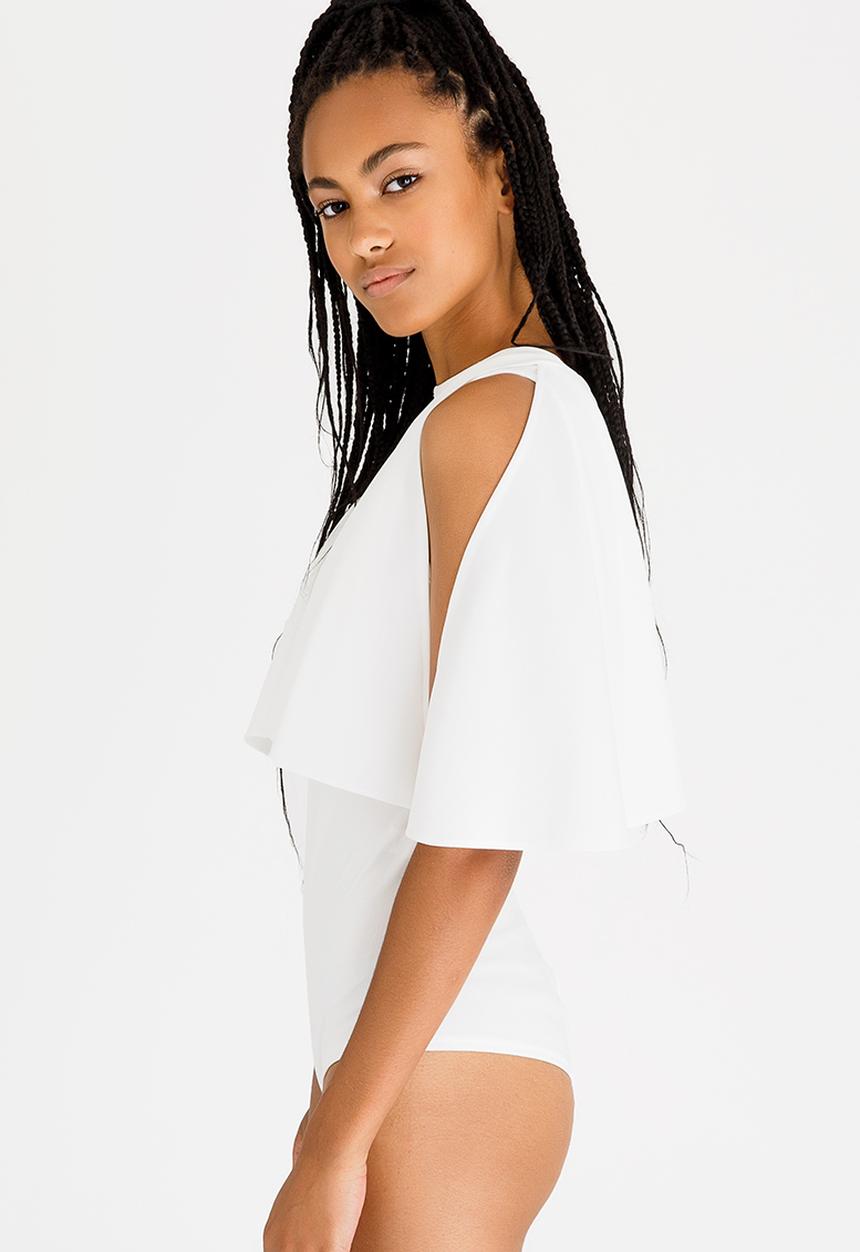 STYLE REPUBLIC - Cape Bodysuit Off White