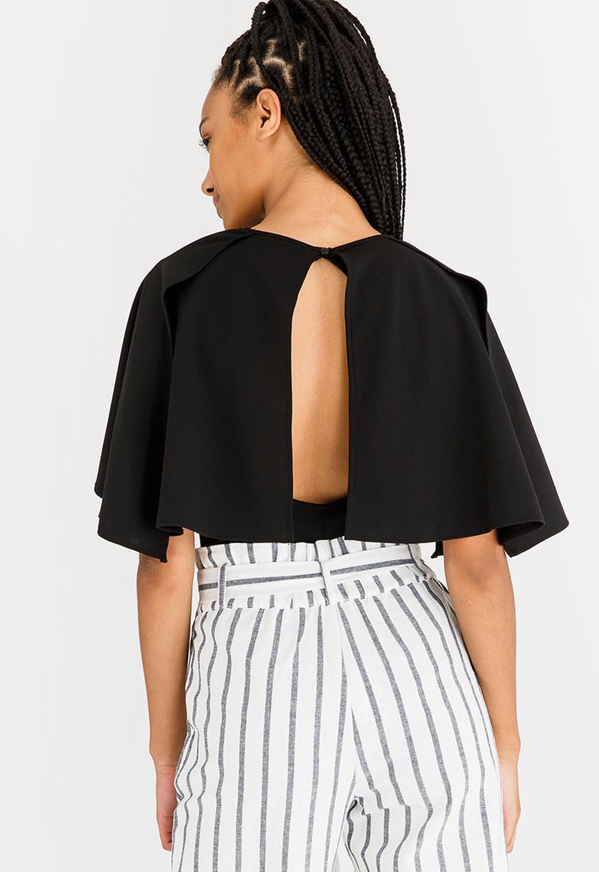 STYLE REPUBLIC - Cape Bodysuit Black