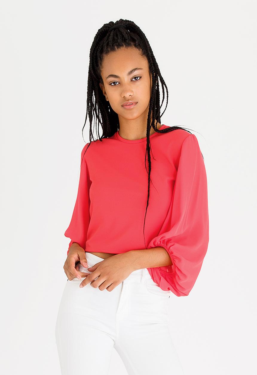 STYLE REPUBLIC - Open Back T-shirt Coral