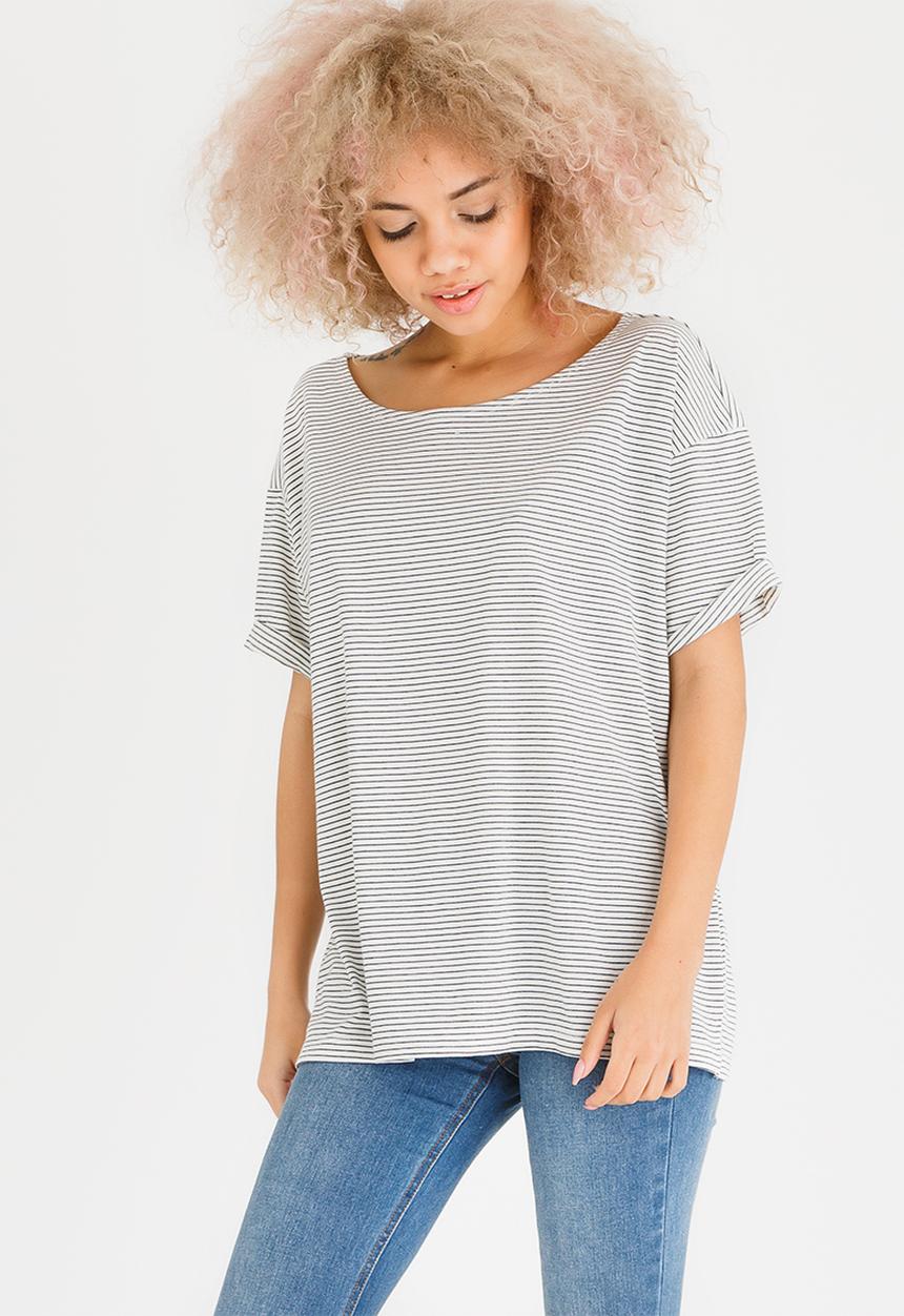 c(inch) - Oversized Basic T-shirt Black and White