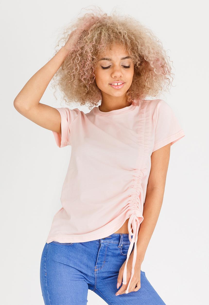 c(inch) - Drawcord T-shirt Pale Pink
