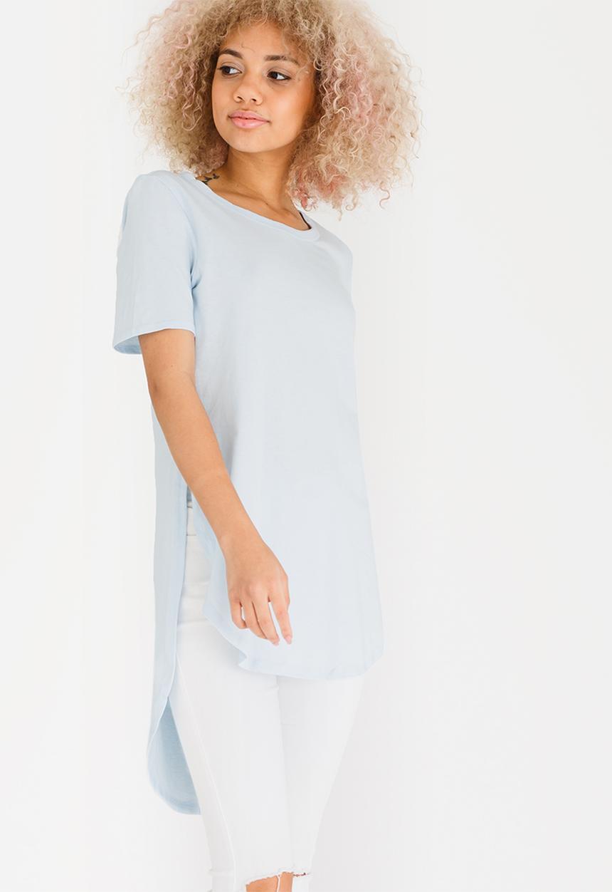 c(inch) - Hi Lo T-shirt Blue