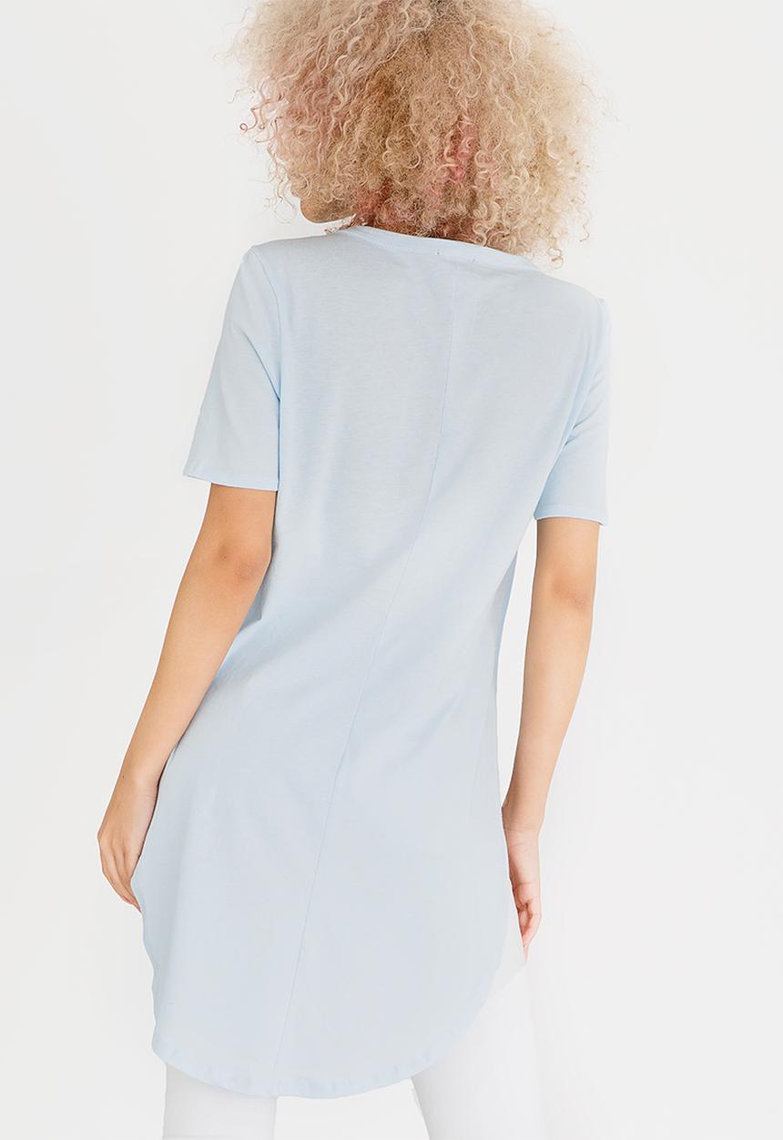 c(inch) - Hi Lo T-shirt Blue