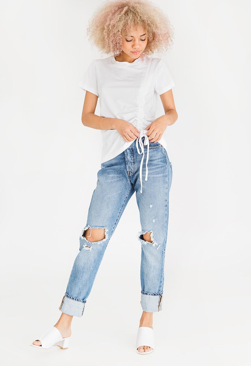 c(inch) - Drawcord T-shirt White