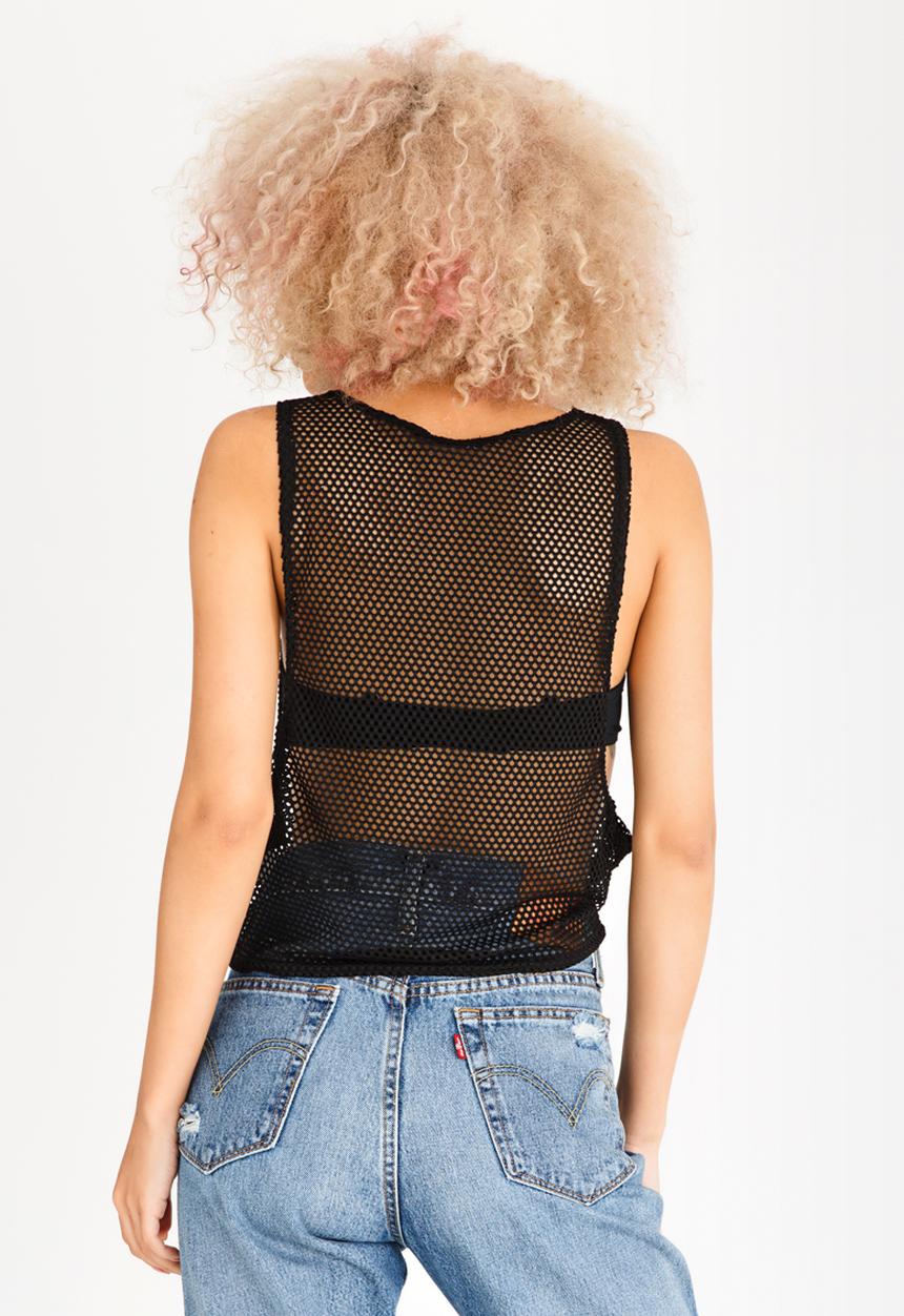 c(inch) - Mesh Cami Black