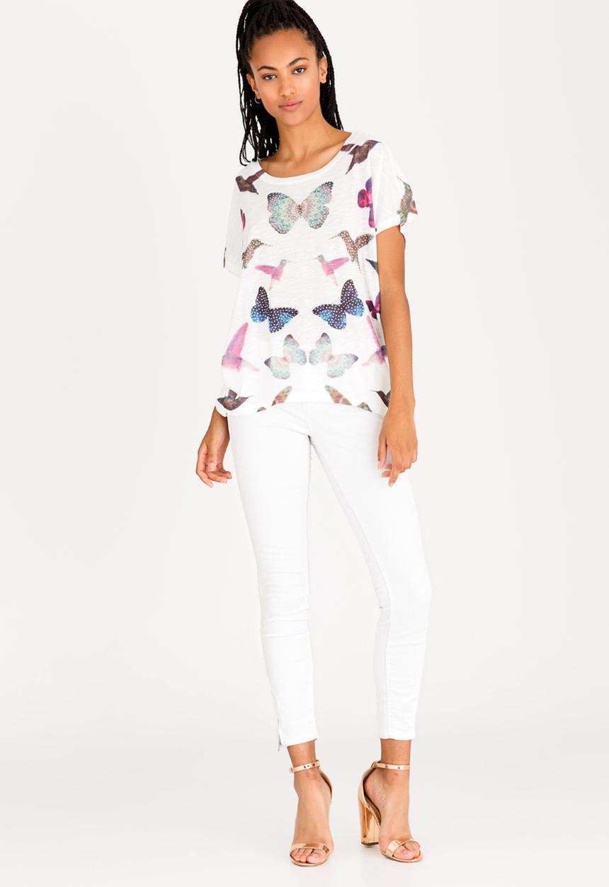Revenge - Butterfly Batwing Tee White