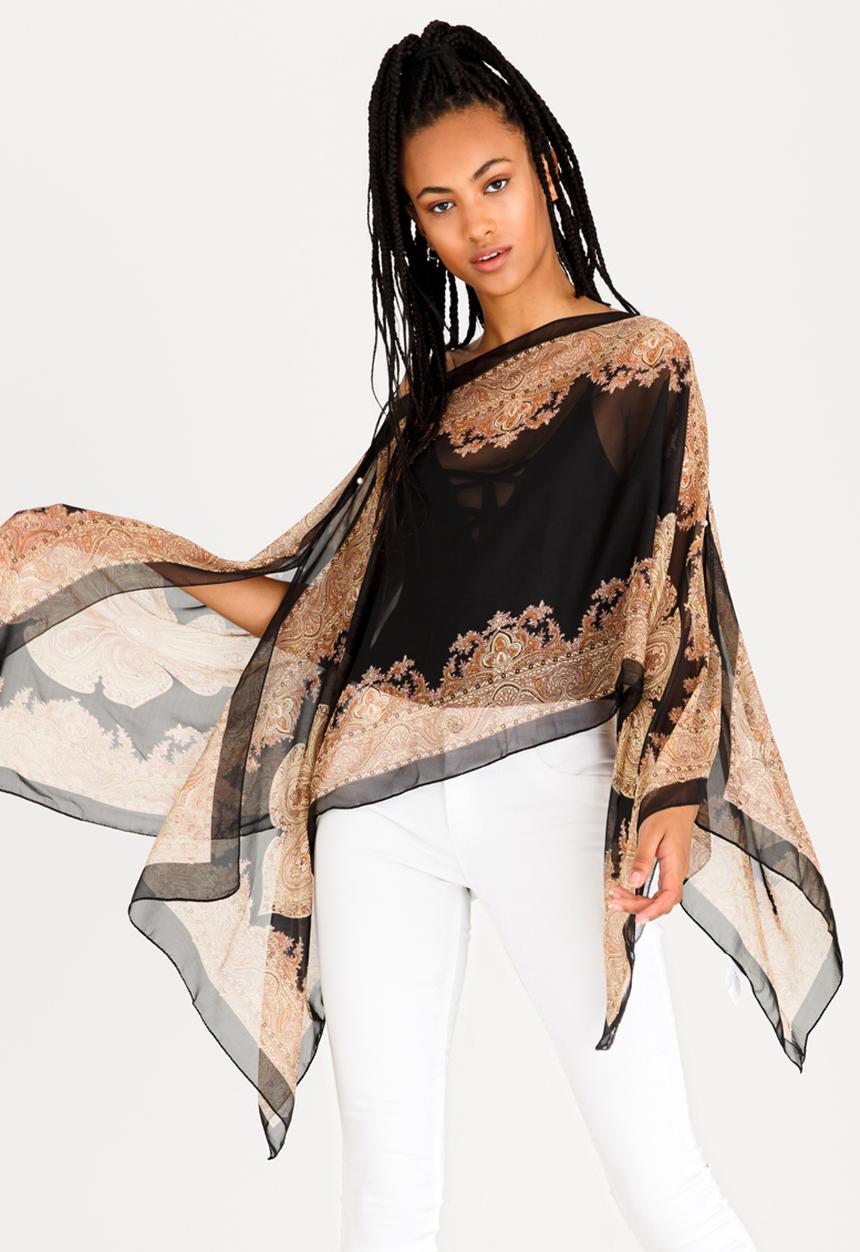 Revenge - Shawl Top Multi-colour