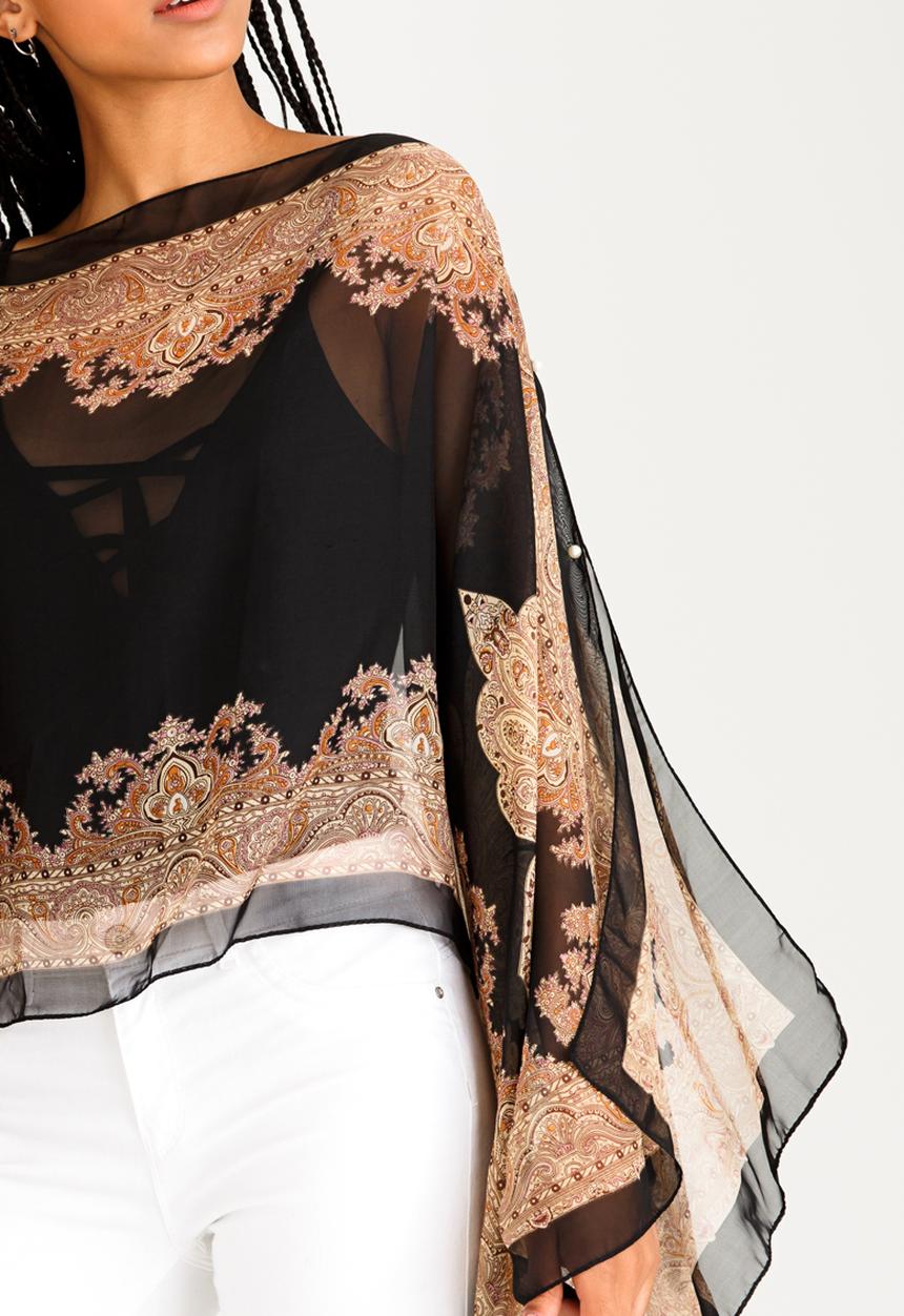 Revenge - Shawl Top Multi-colour