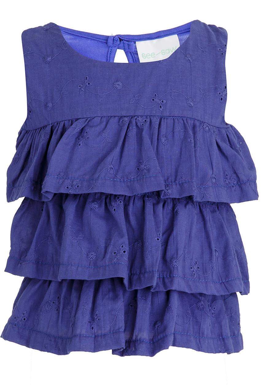 See-Saw - Anglasie Frill top Navy