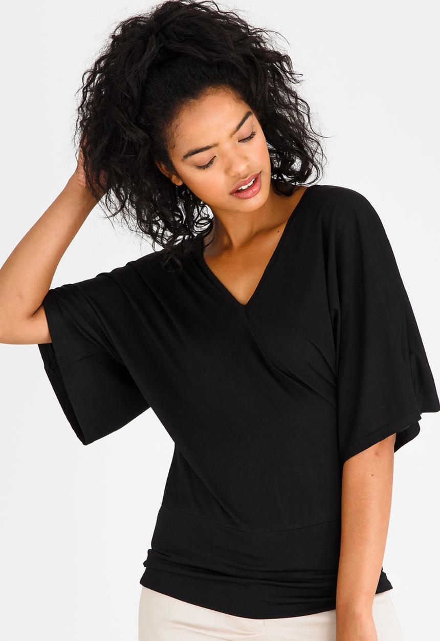 edit - Kimono Top Black