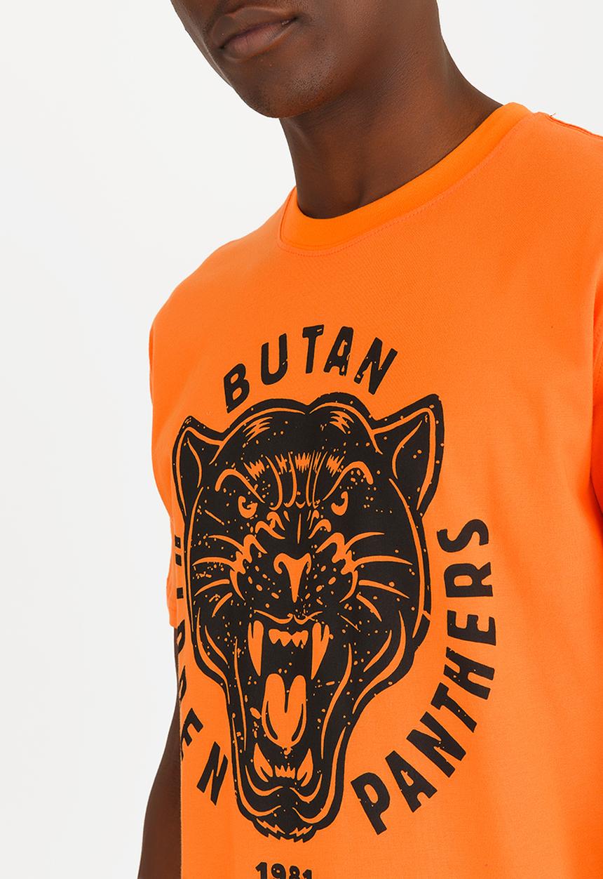 Butan - Hidden Panthers Cotton T-shirt Orange