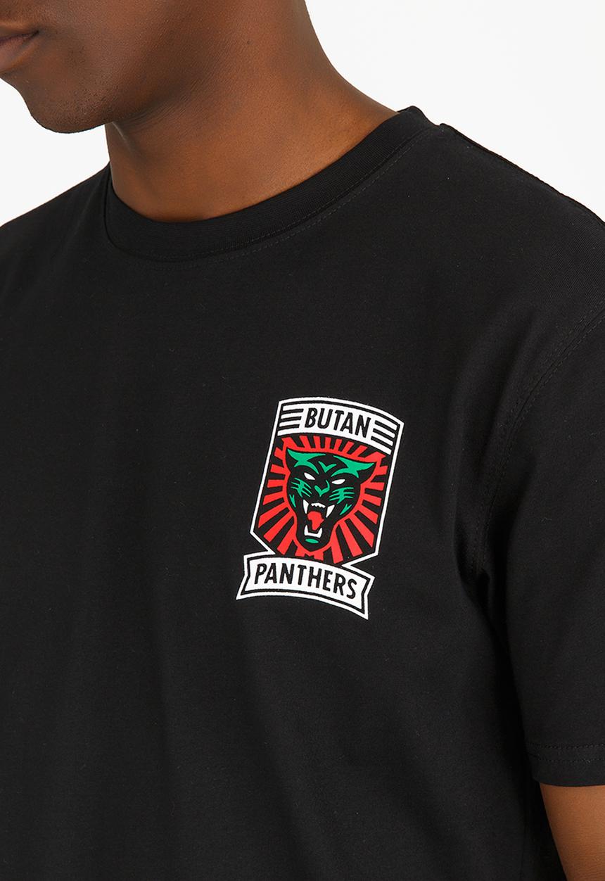 Butan - Panthers Football Series Team Cotton T-shirt Black