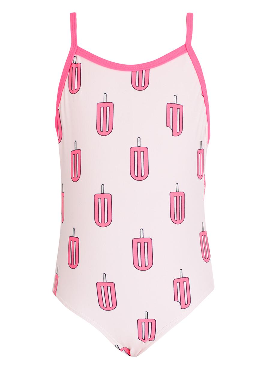 Pop Candy - Printed One Piece Swimsuit Mid Pink