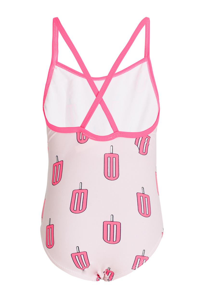 Pop Candy - Printed One Piece Swimsuit Mid Pink