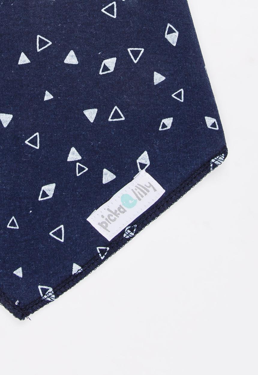 Pickalilly - Printed Bandana Bib Navy