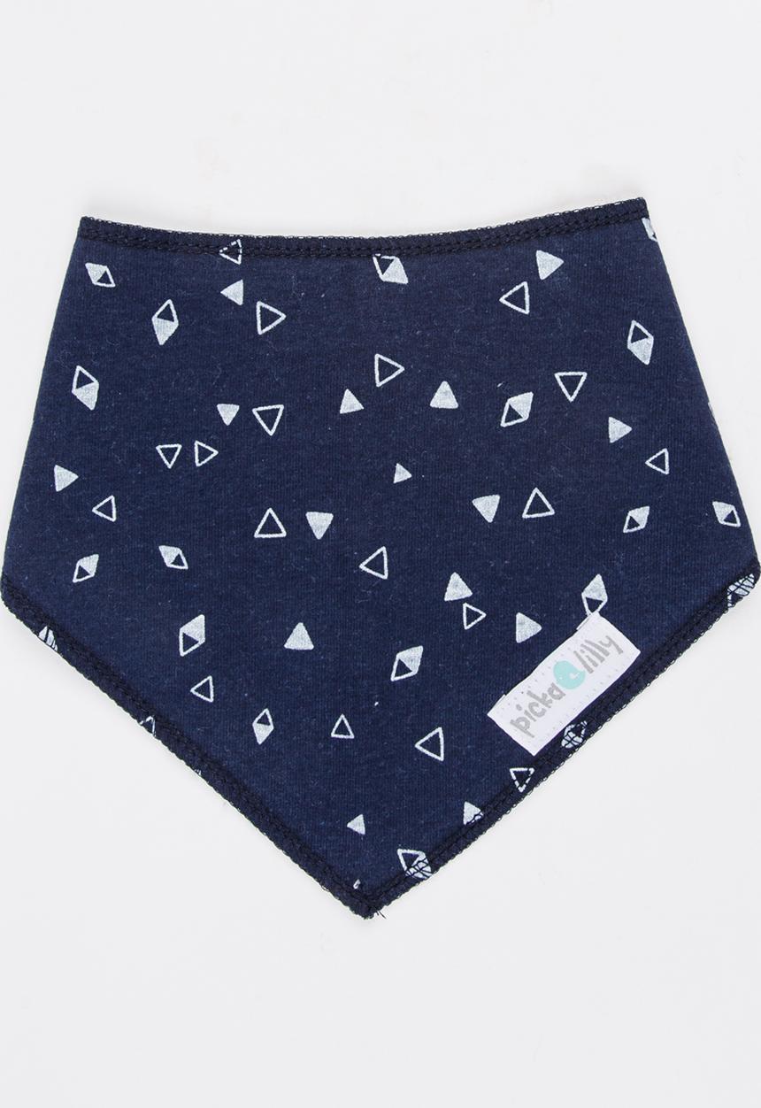Pickalilly - Printed Bandana Bib Navy