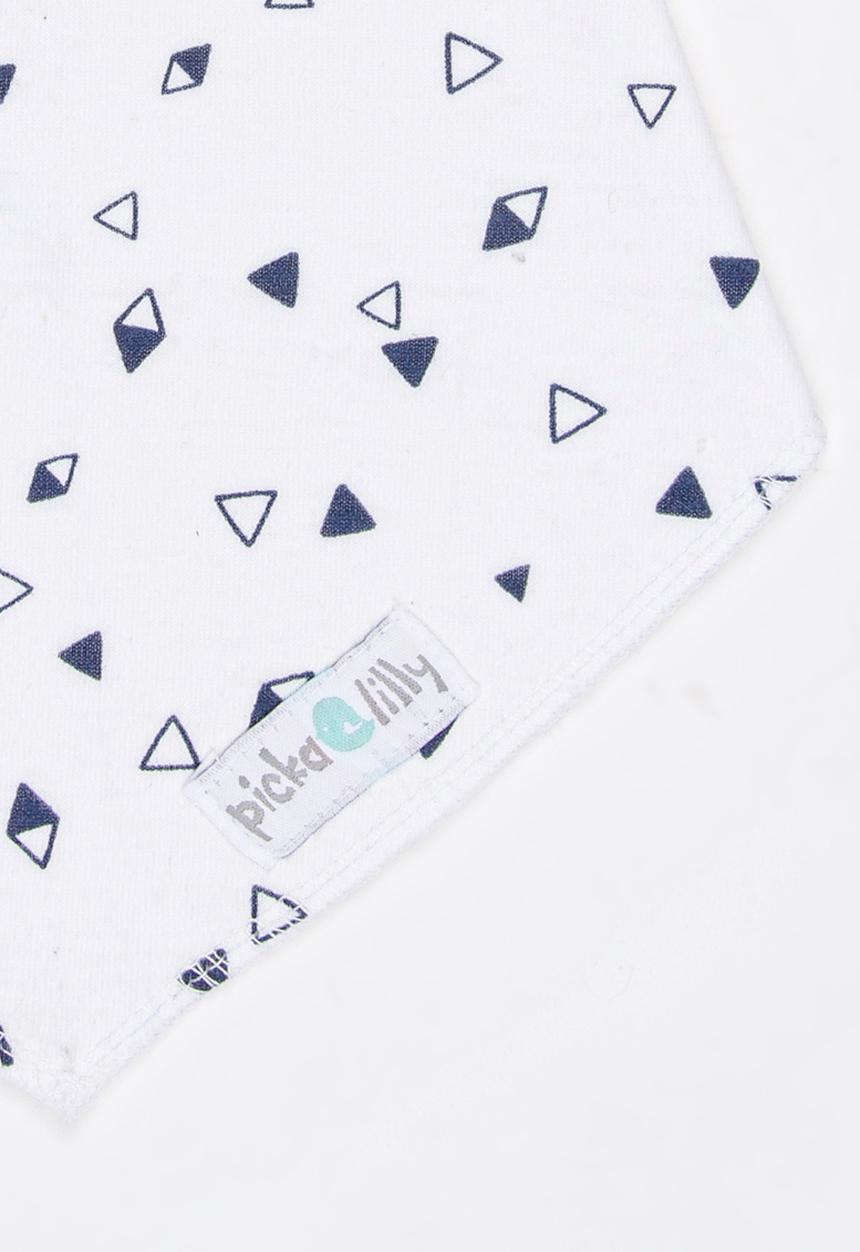 Pickalilly - Printed Bandana Bib White