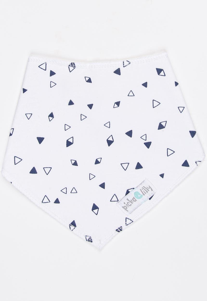Pickalilly - Printed Bandana Bib White