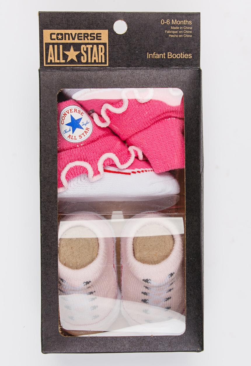 Converse - 2 Pack Frilly Chuck Booties Mid Pink