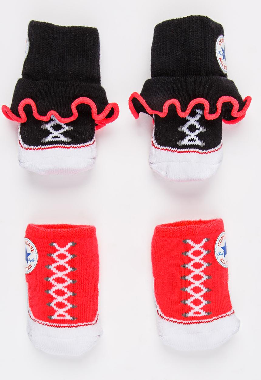 Converse - 2 Pack Frilly Chuck Booties Red