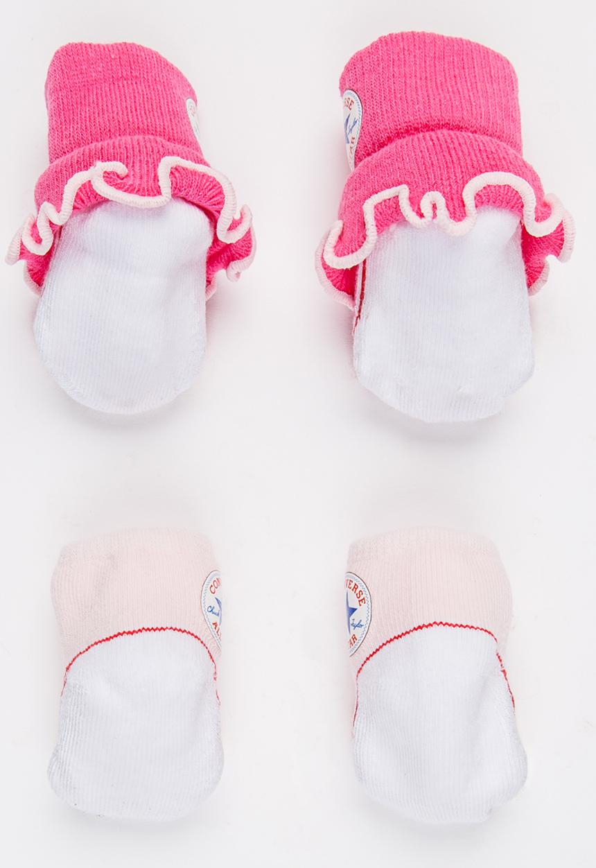 Converse - 2 Pack Frilly Chuck Booties Mid Pink